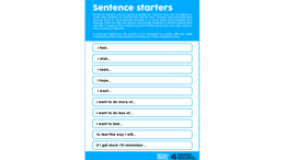 Sentence starters