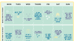 Seven days of kindness calendar